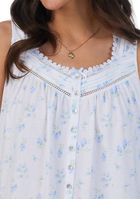 Cotton Jersey Long Sleeveless Nightgown