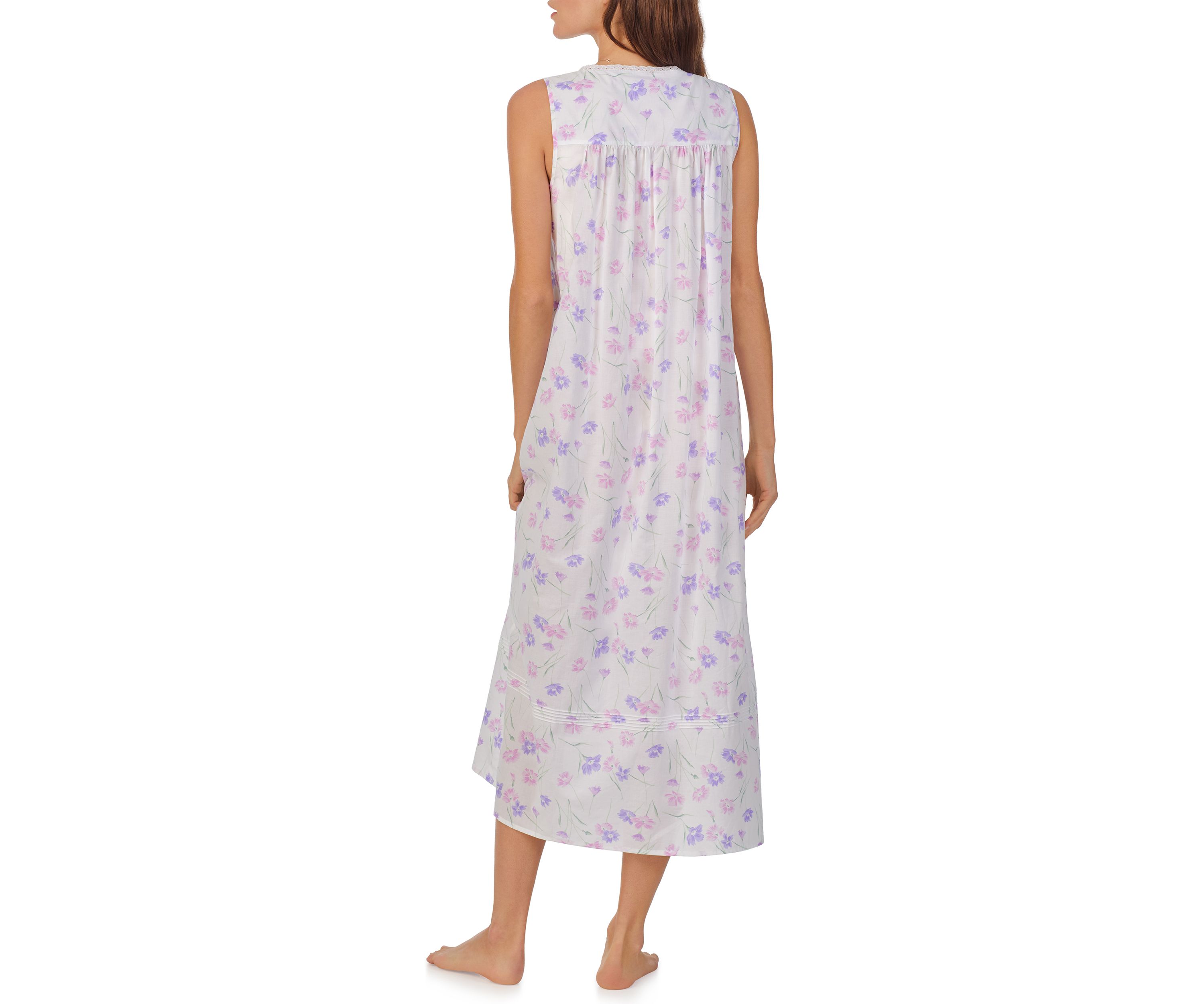 Cotton Lawn Ballet Sleeveless Nightgown 