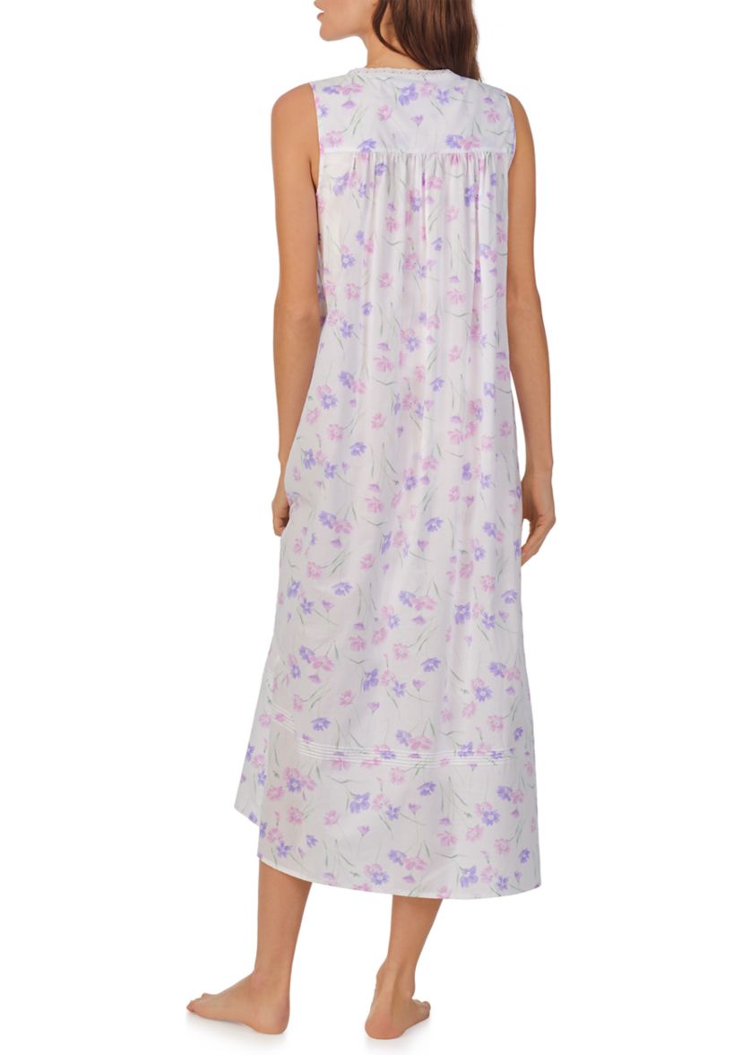 Cotton Lawn Ballet Sleeveless Nightgown 