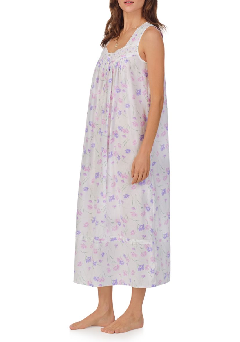 Cotton Lawn Ballet Sleeveless Nightgown 