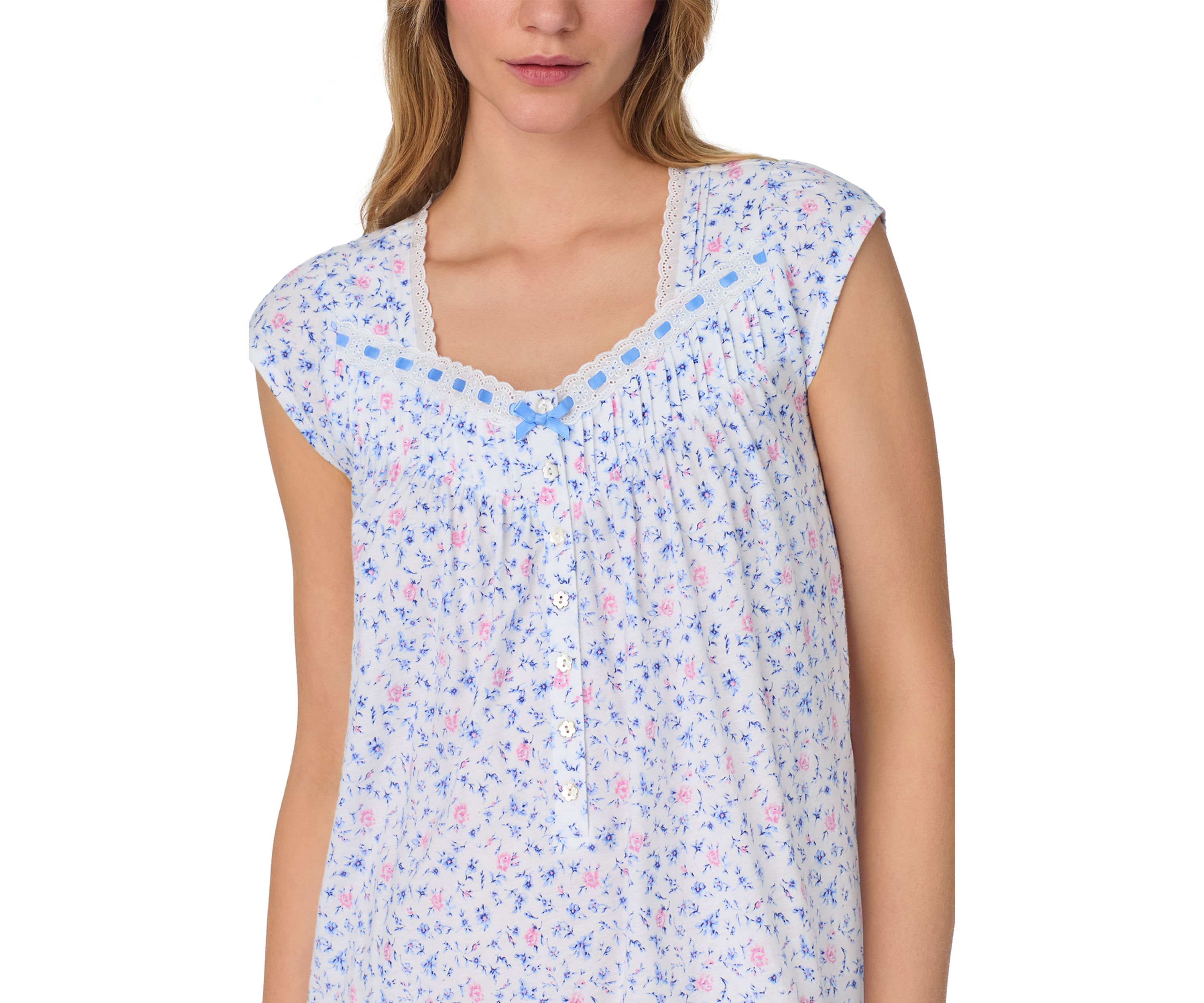 Knit Long Cap Sleeve Nightgown