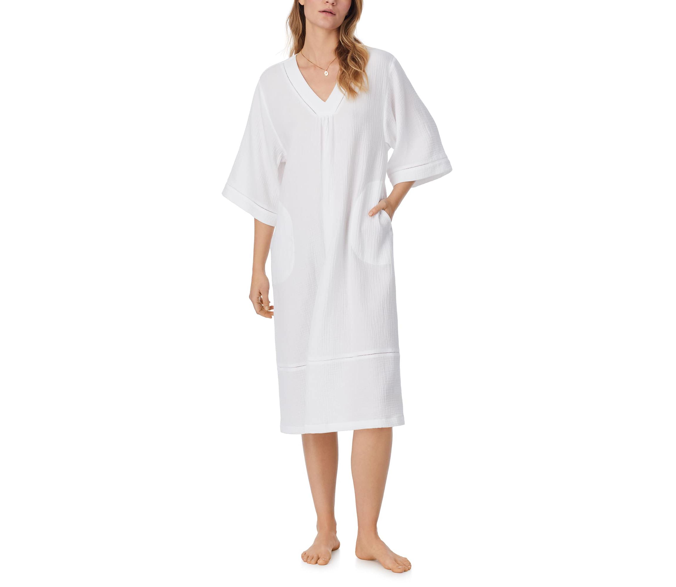 Womens Cotton Gauze Shortsleeve Caftan