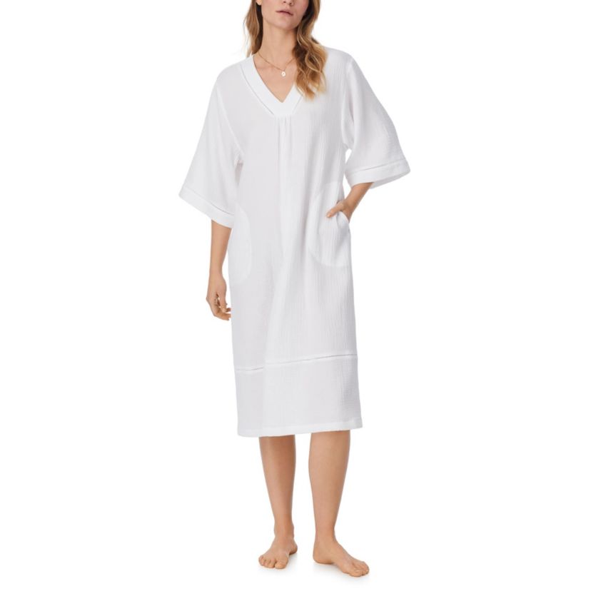 Womens Cotton Gauze Shortsleeve Caftan
