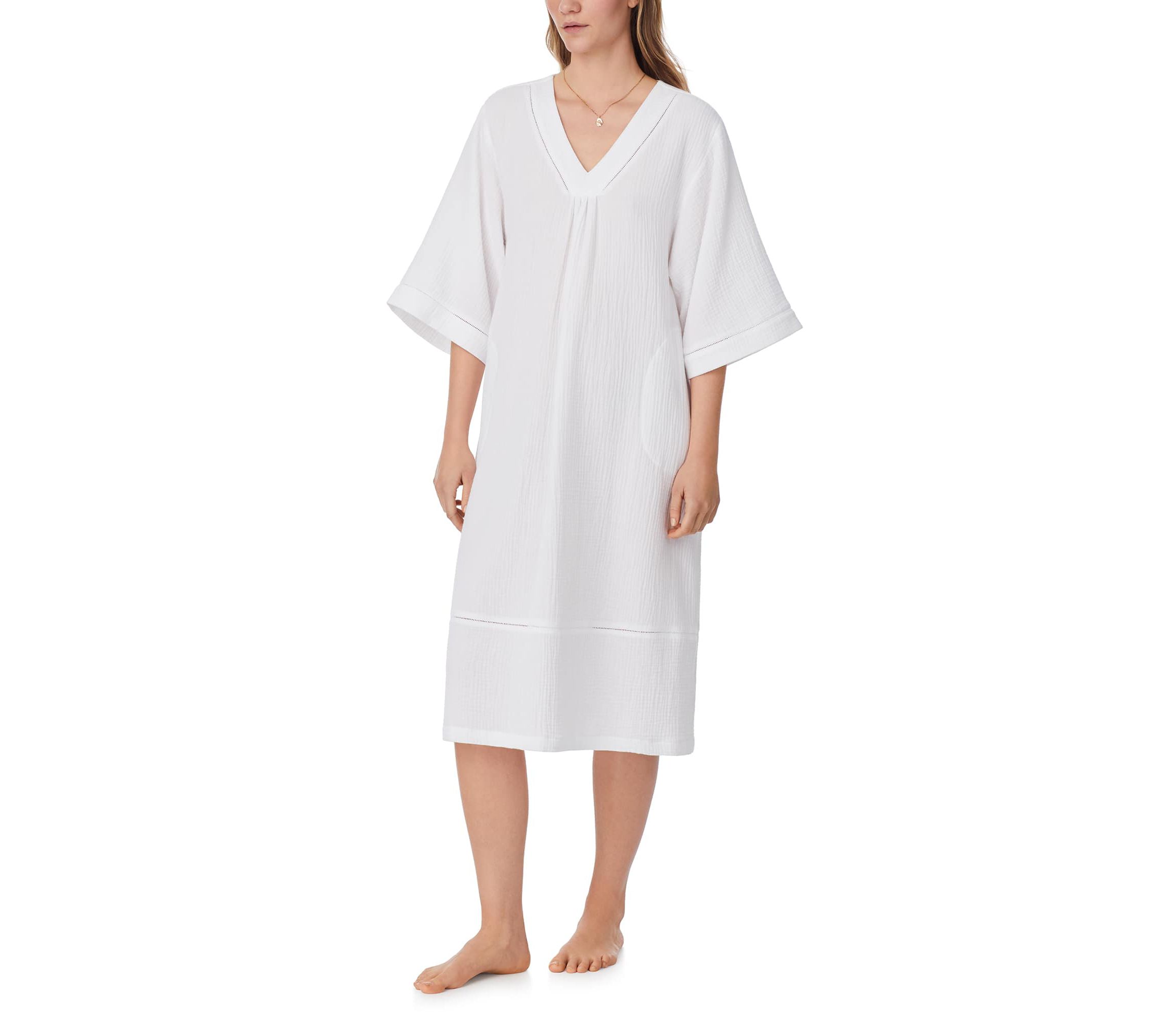 Womens Cotton Gauze Shortsleeve Caftan