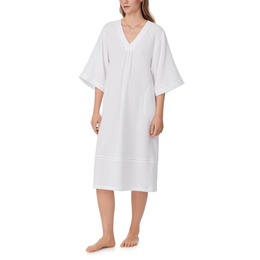 Womens Cotton Gauze Shortsleeve Caftan