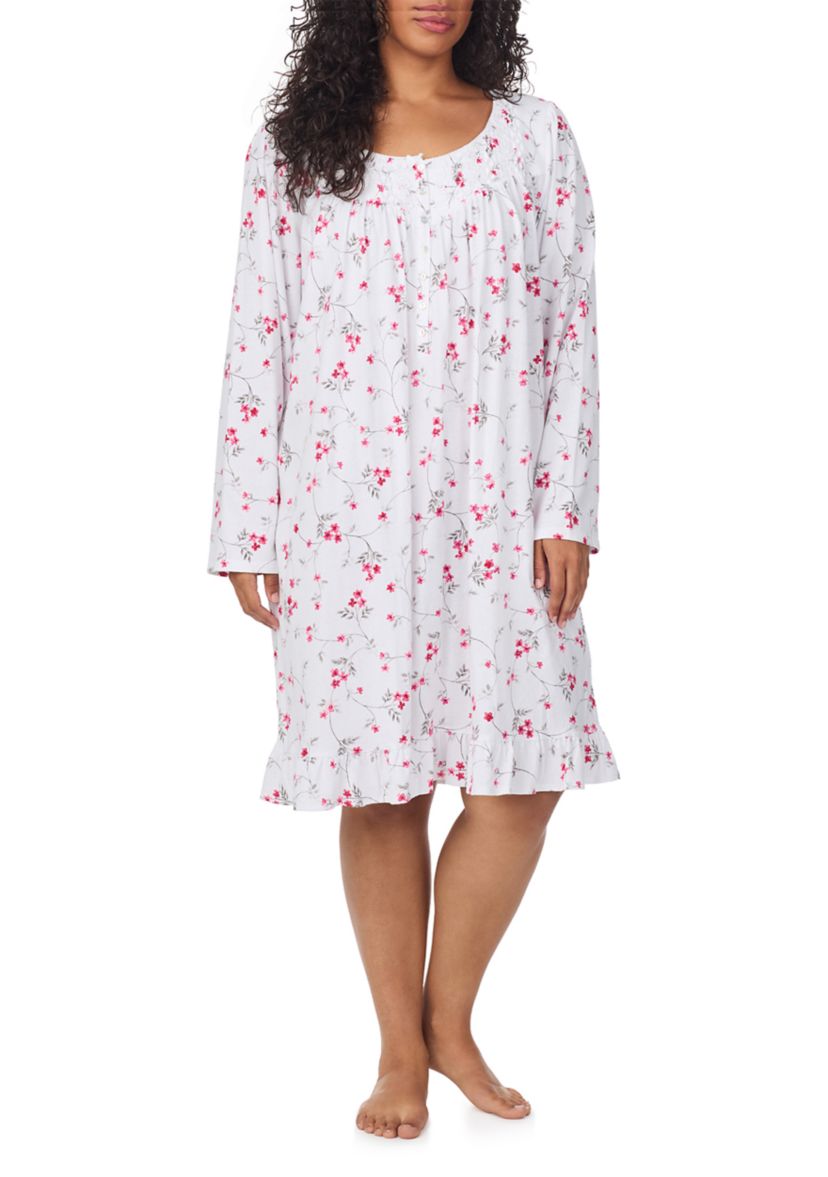 Plus Size Long Sleeve Waltz Nightgown
