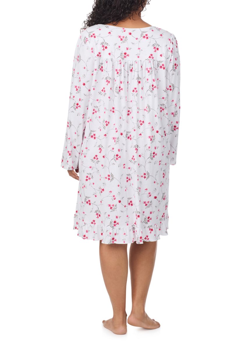 Plus Size Long Sleeve Waltz Nightgown