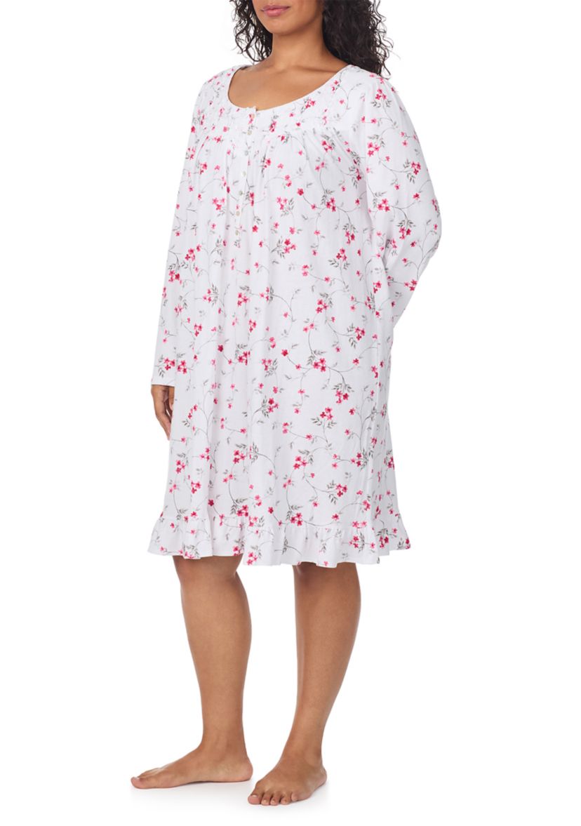 Plus Size Long Sleeve Waltz Nightgown