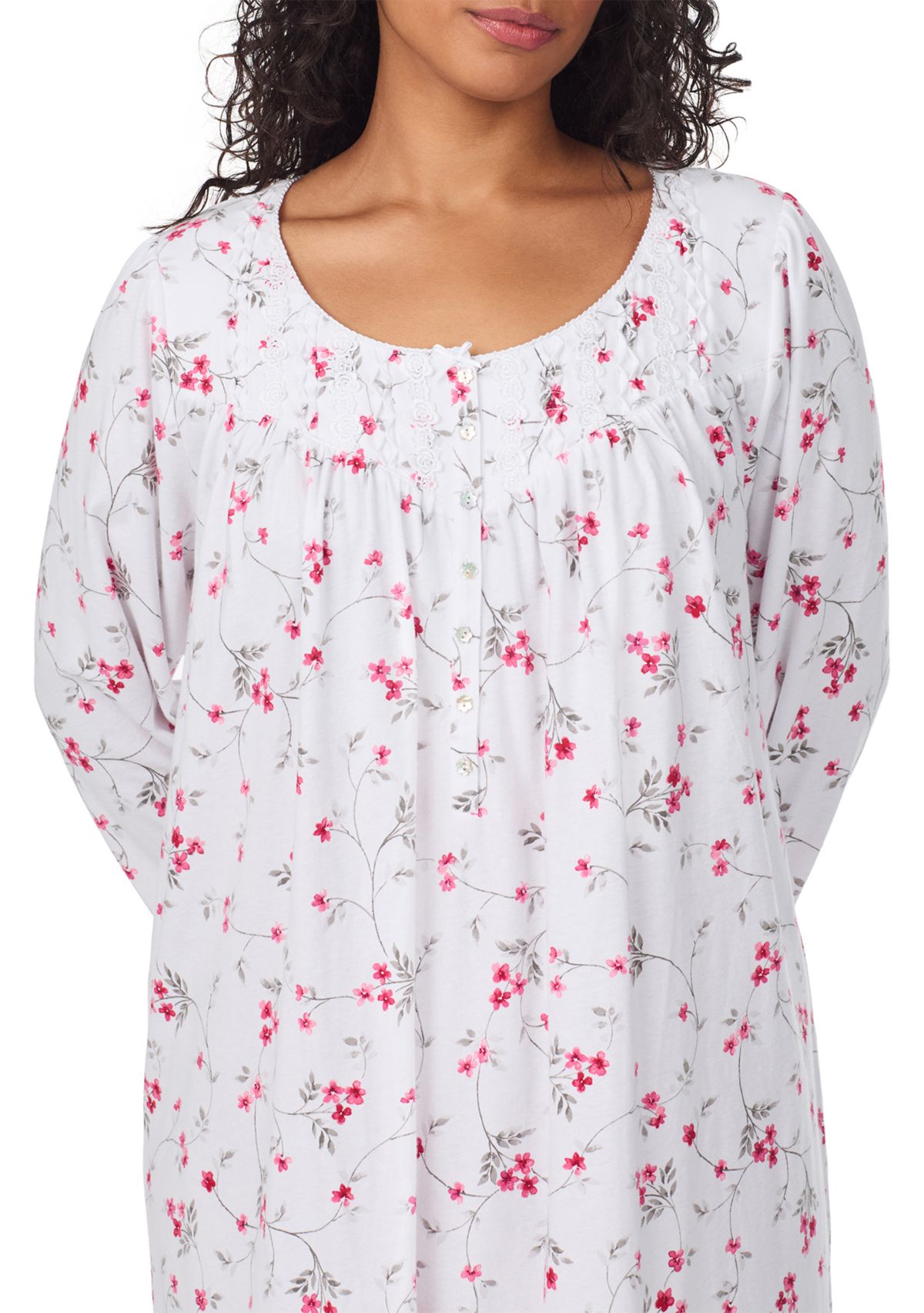 Plus Size Long Sleeve Waltz Nightgown