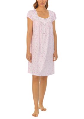 SALE NWT EILEEN WEST Cotton Dreamtime Jersey Nightgown Gown Long Sleeves Sz  S