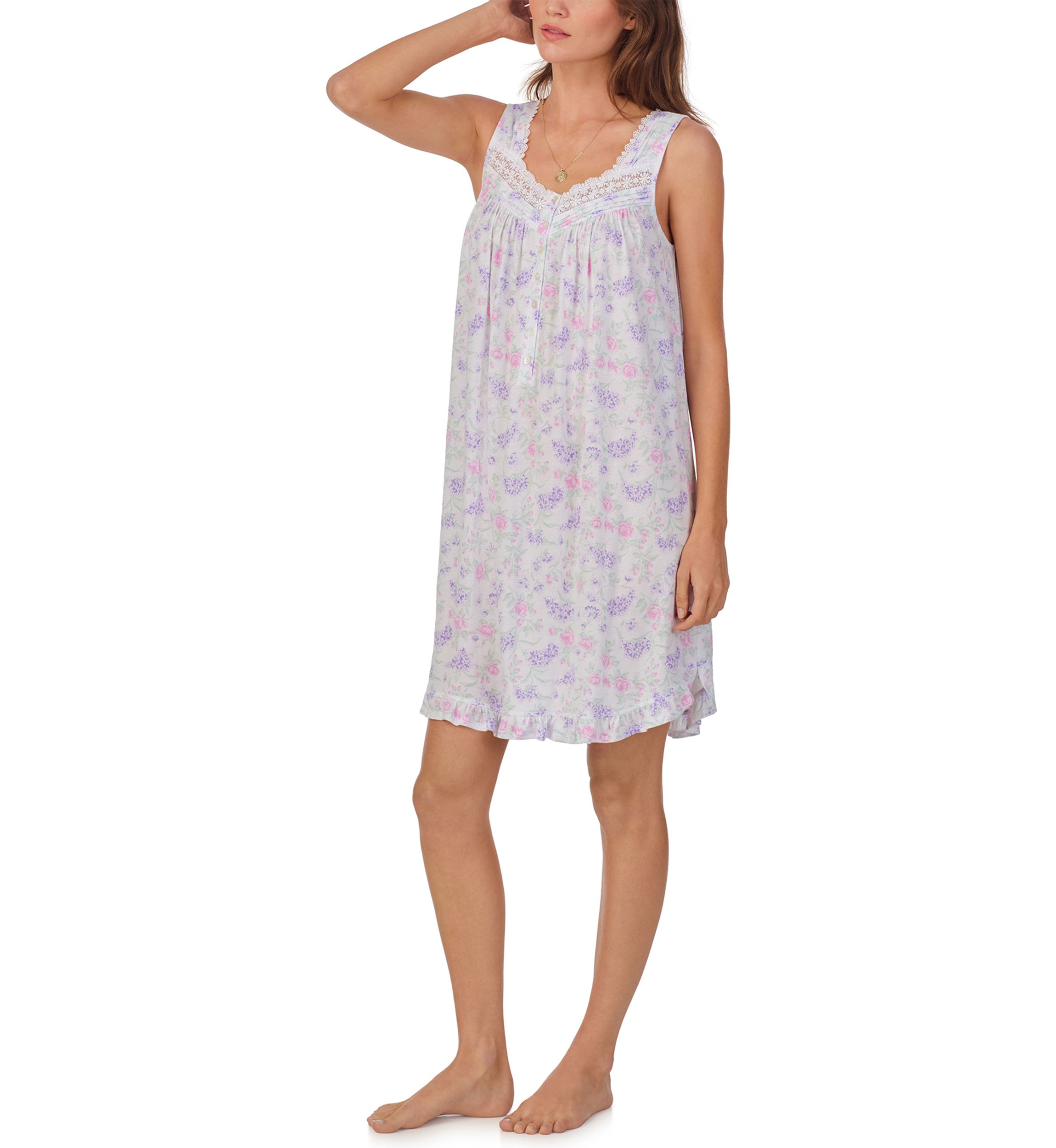 Womens Sleeveless Short Chemise