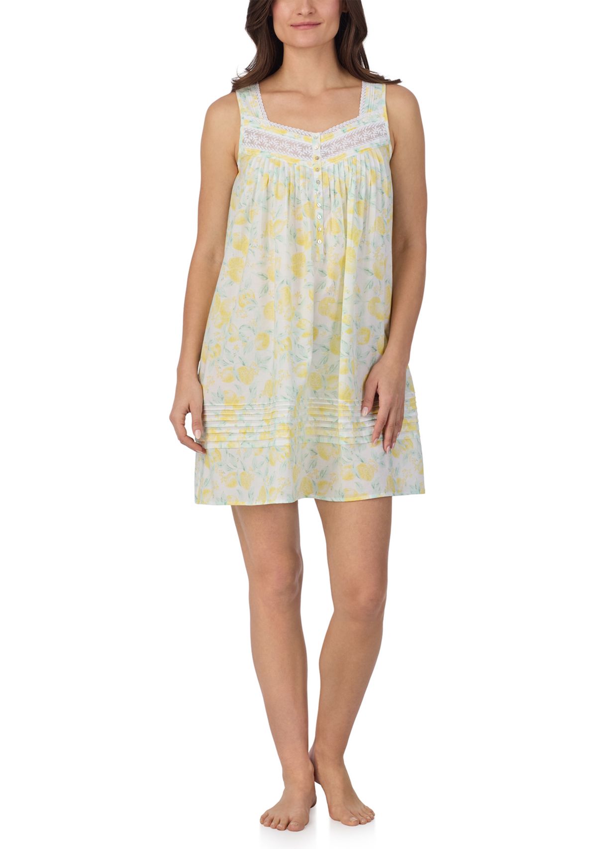 Womens Sleeveless Cotton Lawn Chemise