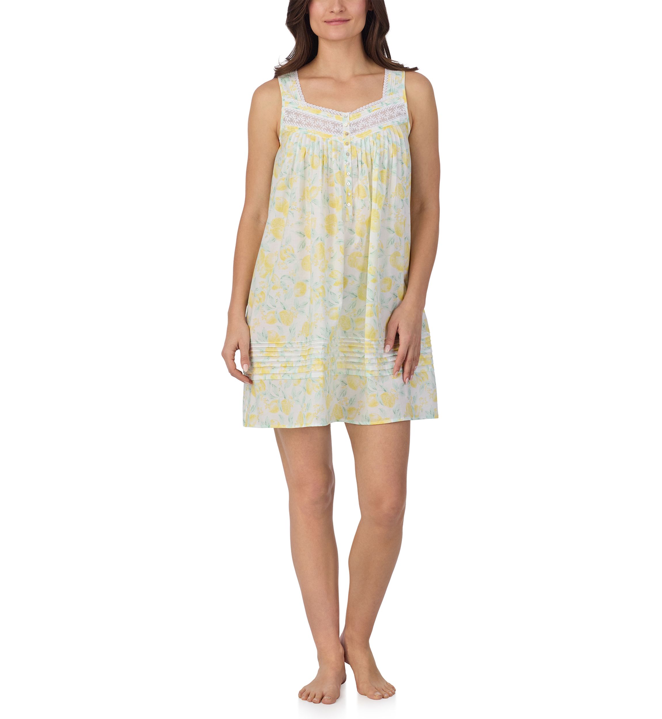 Womens Sleeveless Cotton Lawn Chemise