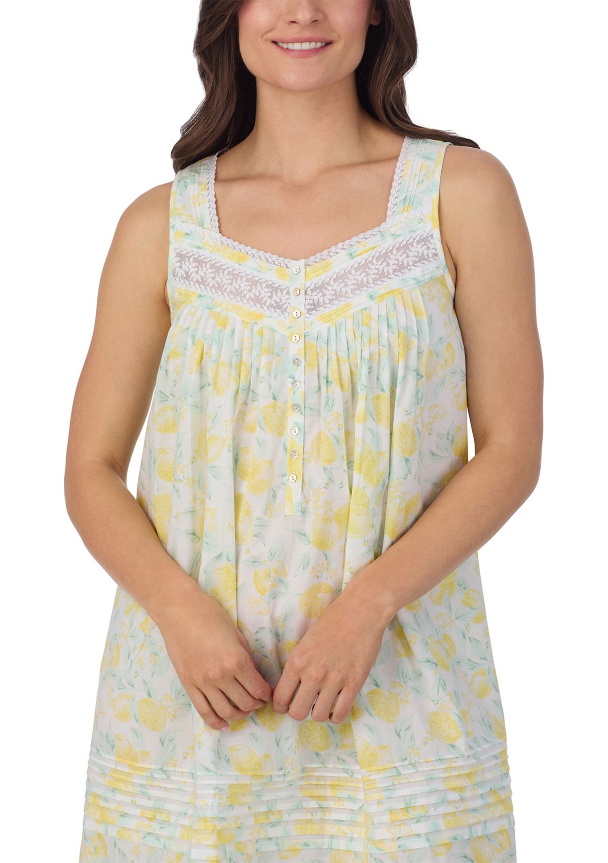 Womens Sleeveless Cotton Lawn Chemise