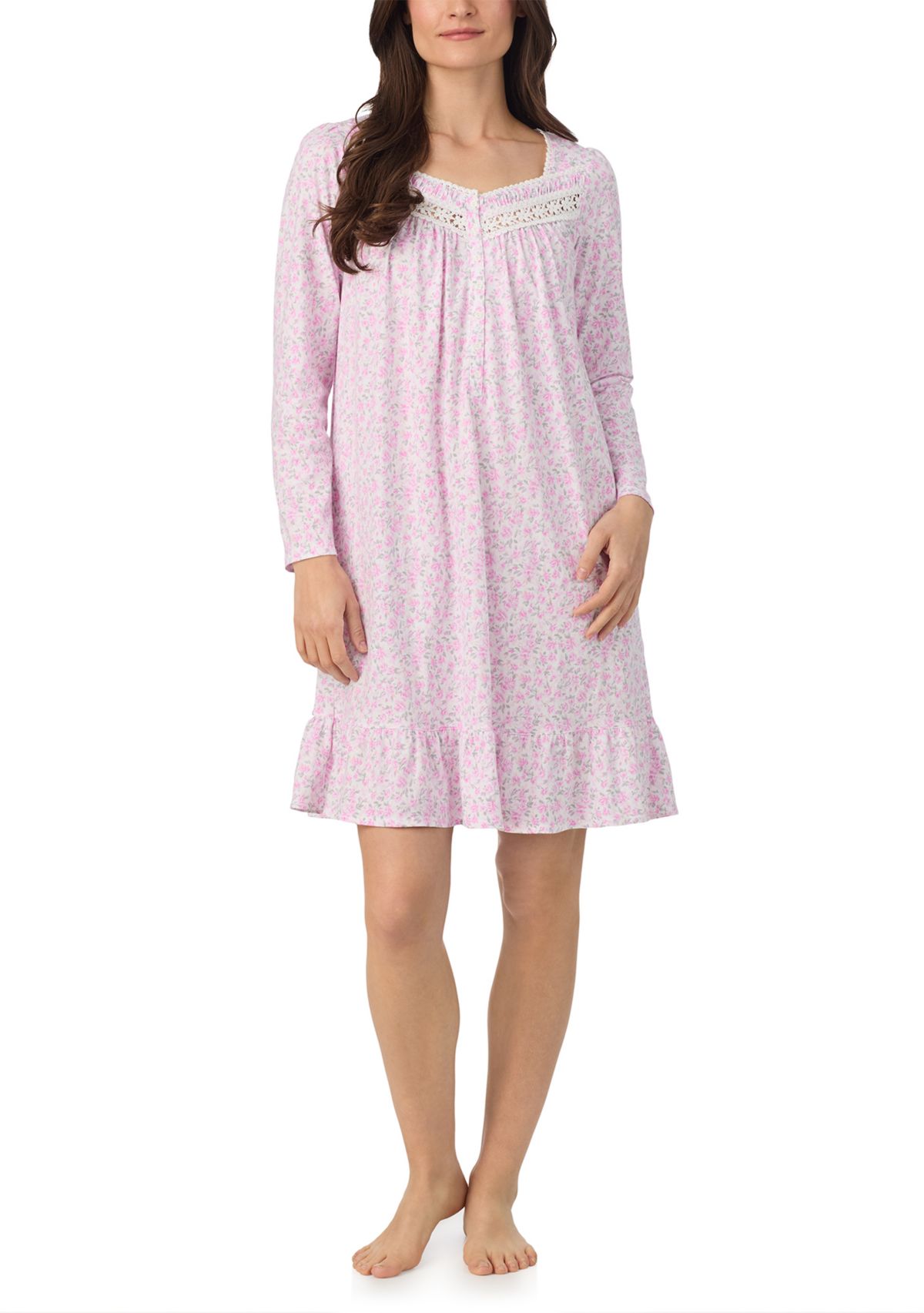 Long Sleeve Short Nightgown