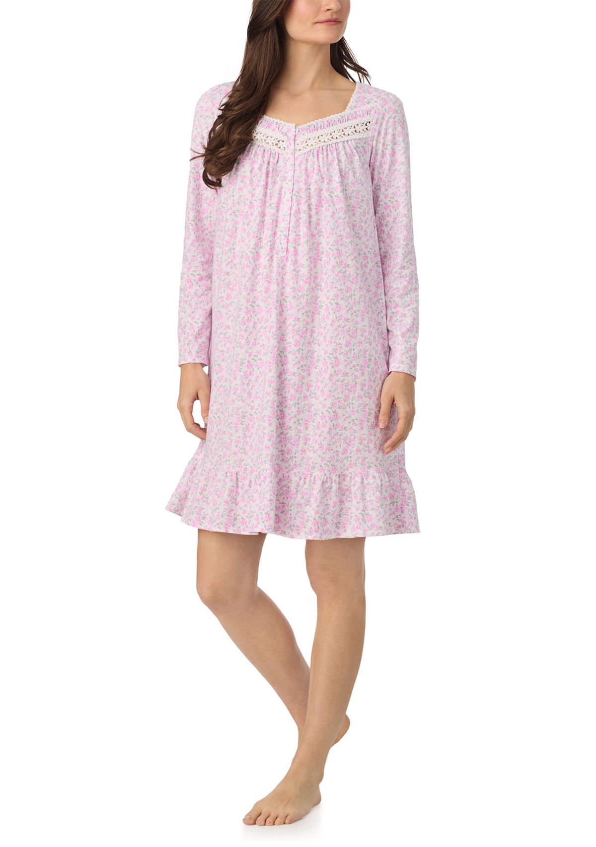 Long Sleeve Short Nightgown