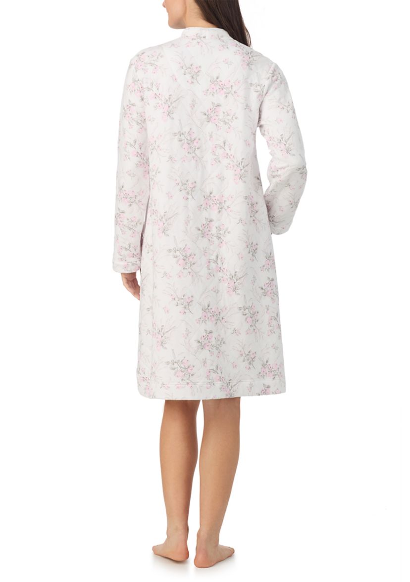 Long Sleeve Diamond Quilt Zip Robe