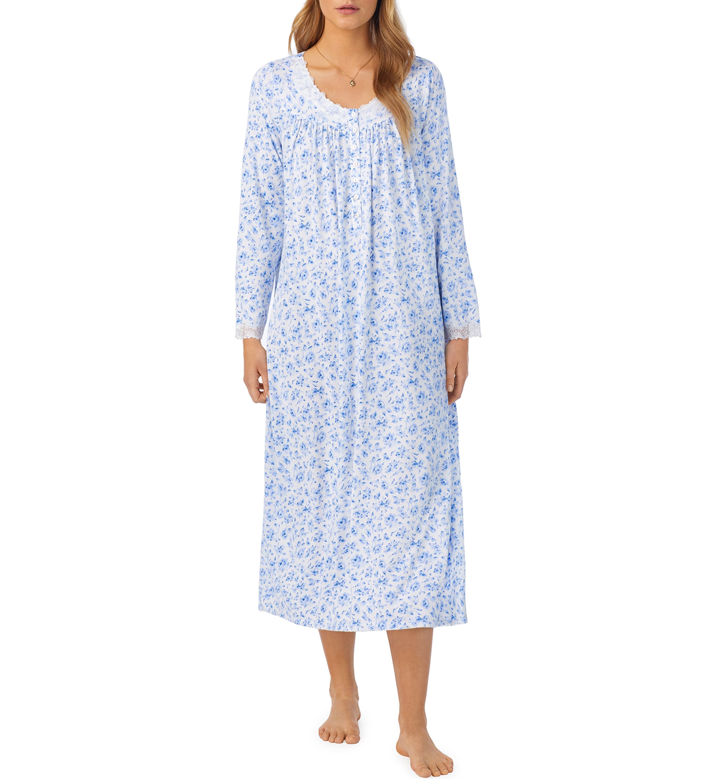 Sweater Knit Ballet Long Sleeve Nightgown 