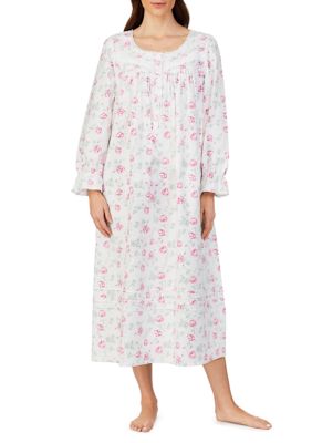 long sleeve flannel gowns