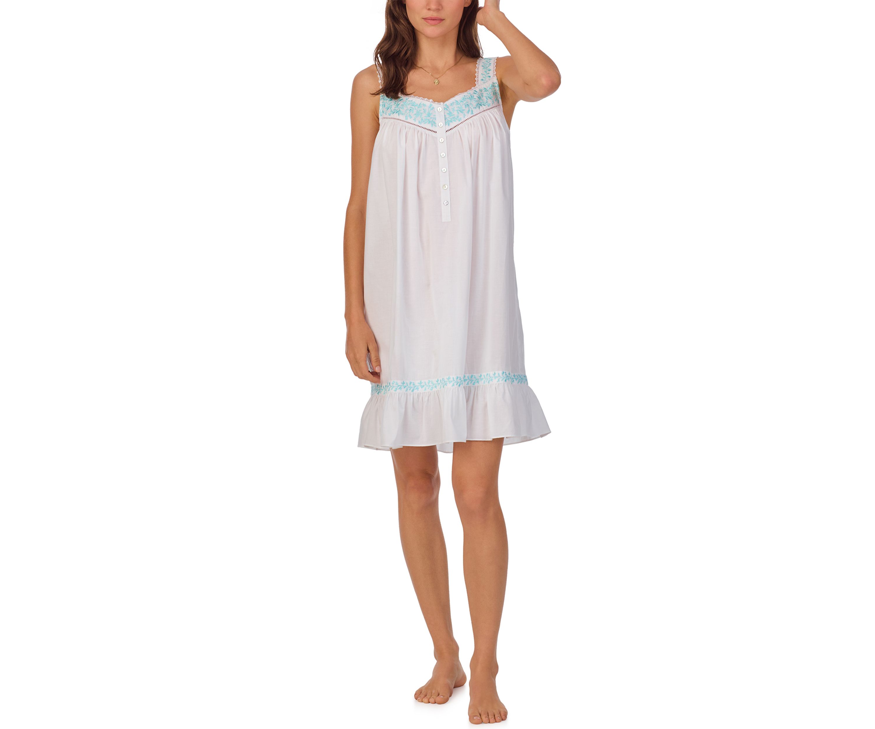 Cotton Lawn Sleeveless Short Chemise