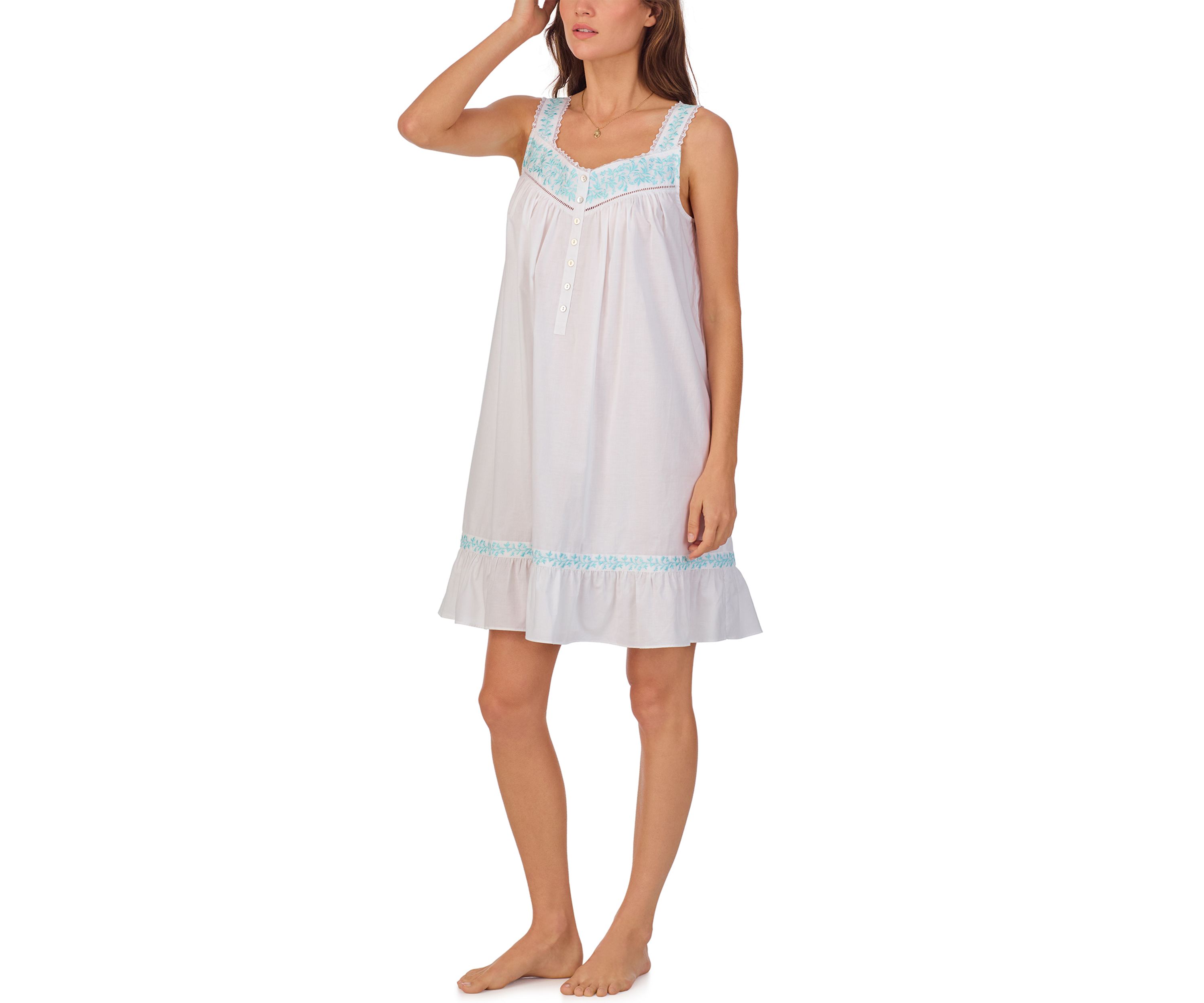 Cotton Lawn Sleeveless Short Chemise