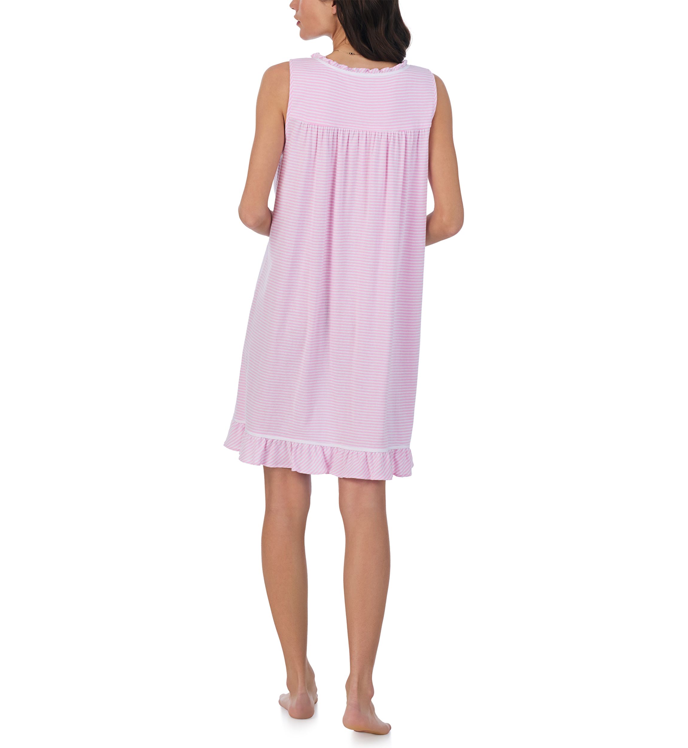 Cotton Rich Yarn Dye Stripe Knit Short Chemise