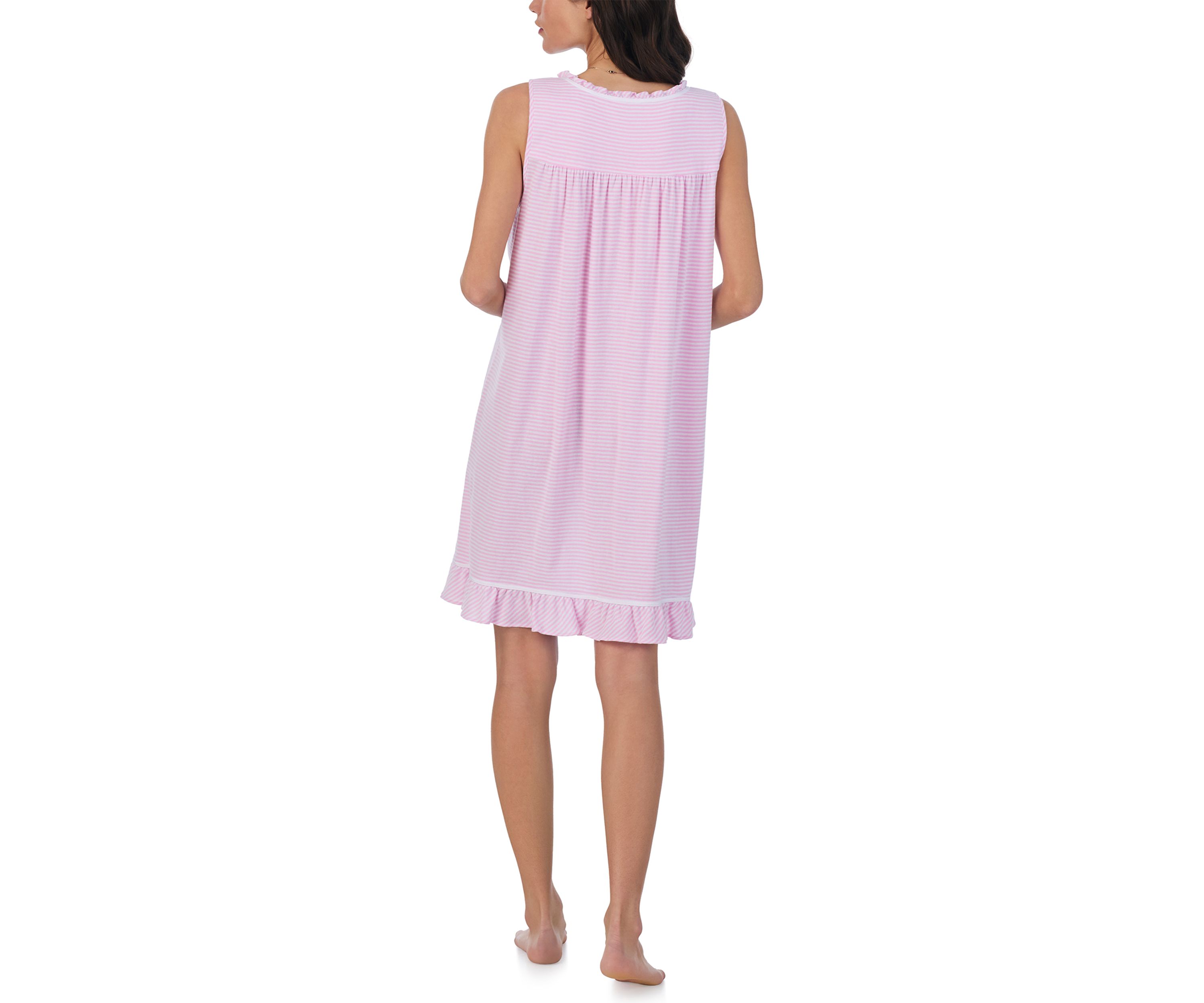 Cotton Rich Yarn Dye Stripe Knit Short Chemise