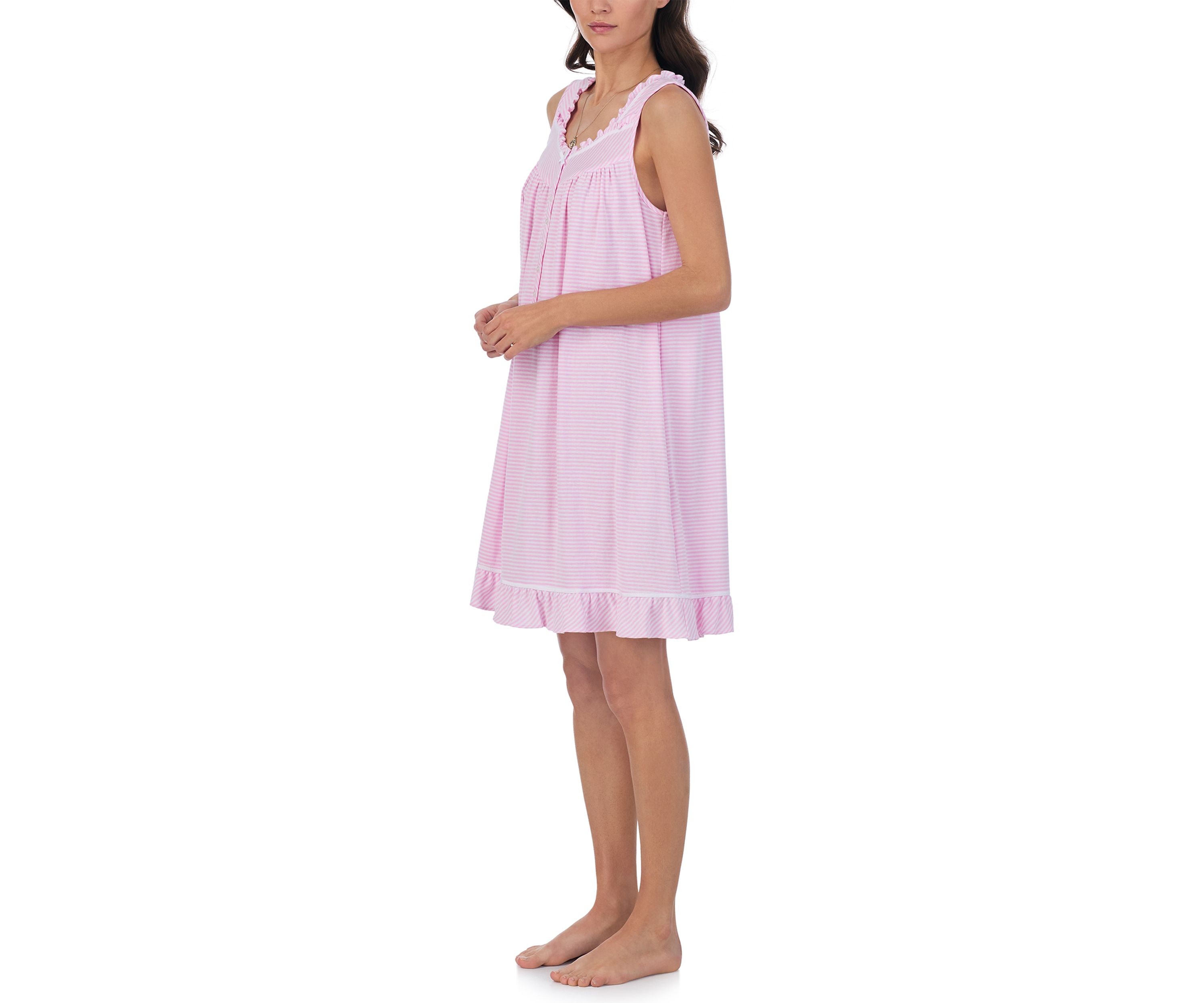 Cotton Rich Yarn Dye Stripe Knit Short Chemise
