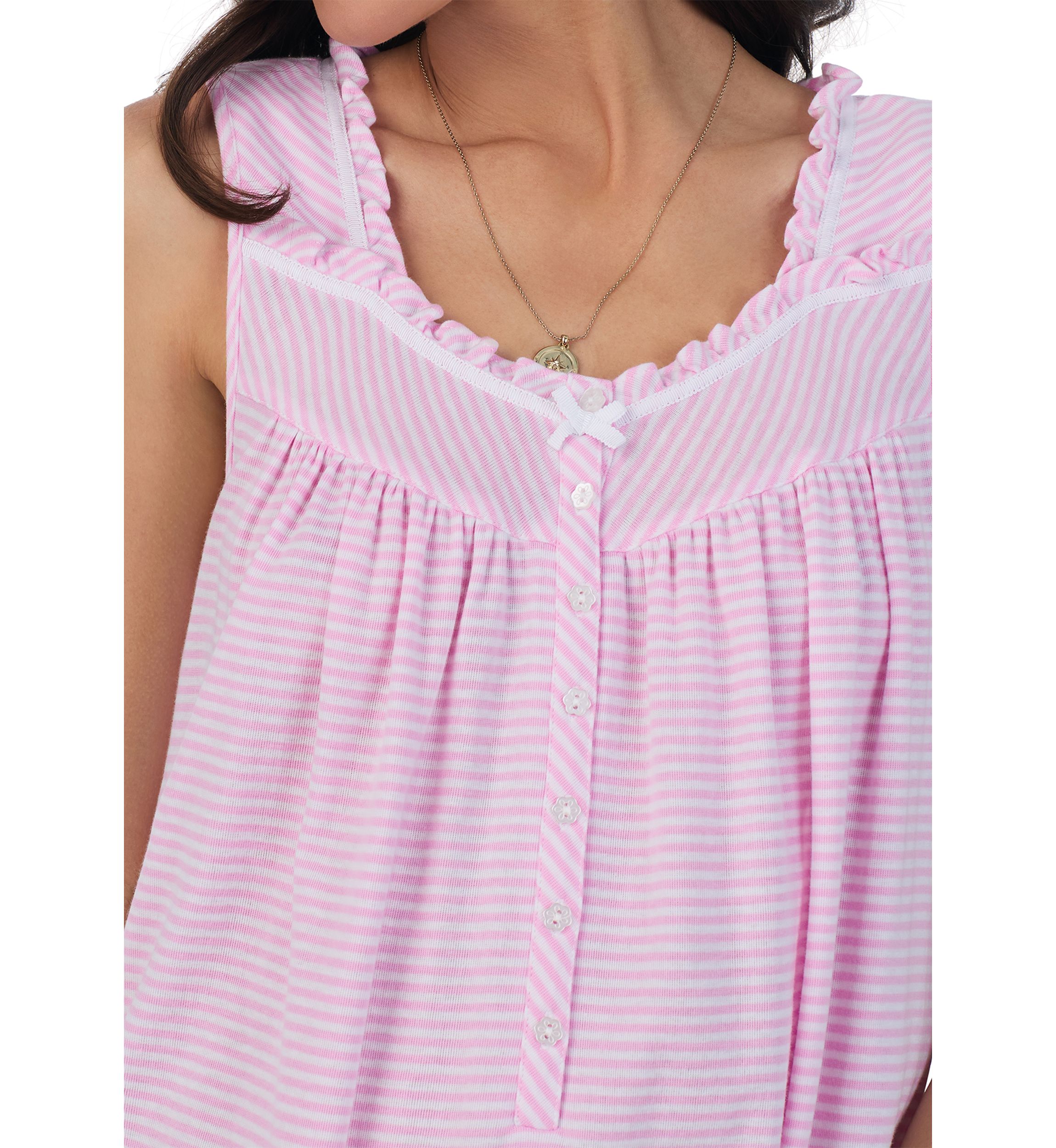 Cotton Rich Yarn Dye Stripe Knit Short Chemise