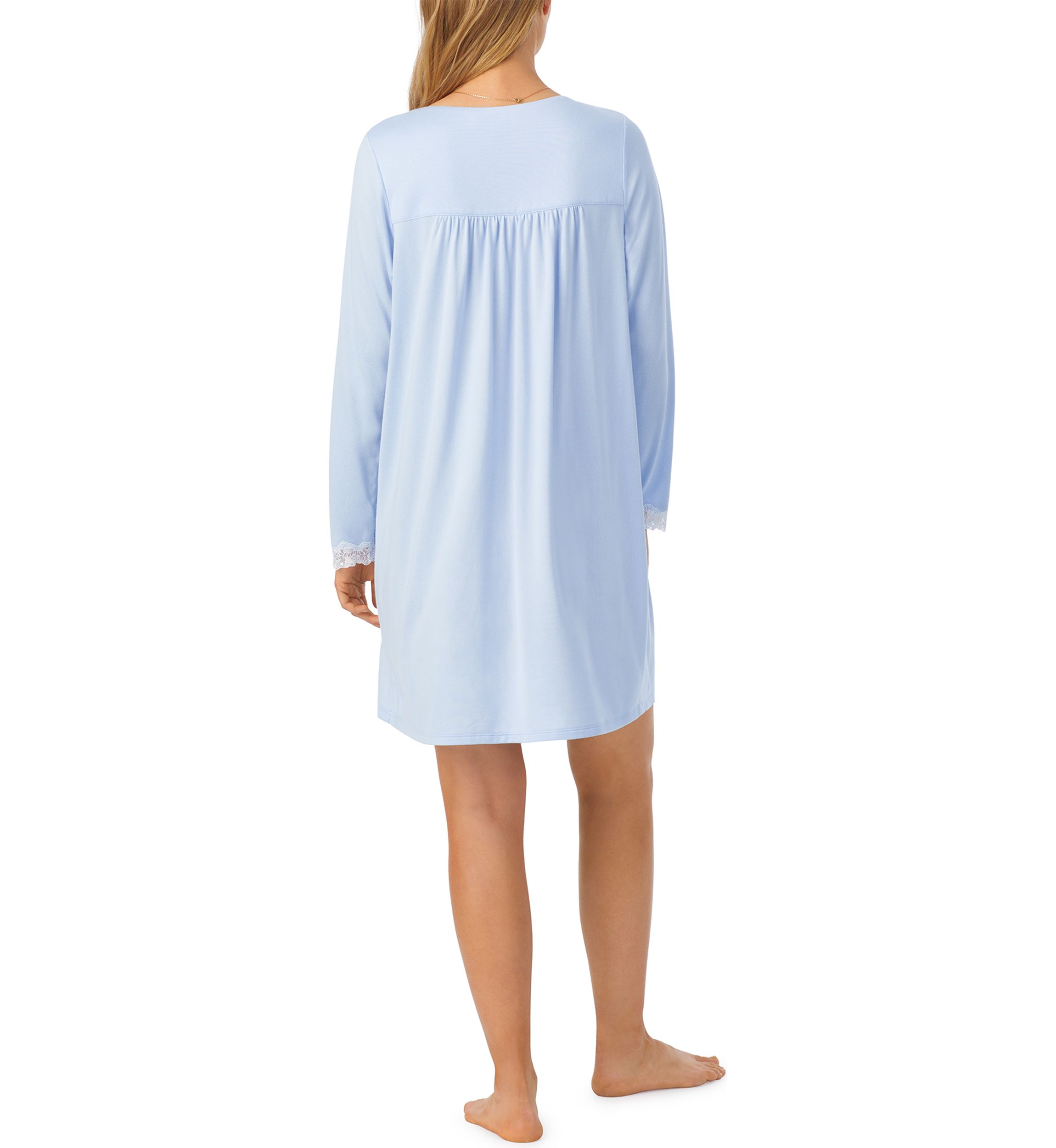 Sweater Knit Short Long Sleeve Nightgown 