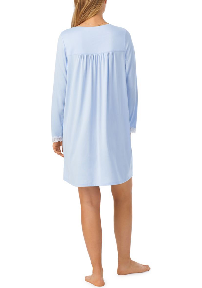 Sweater Knit Short Long Sleeve Nightgown 