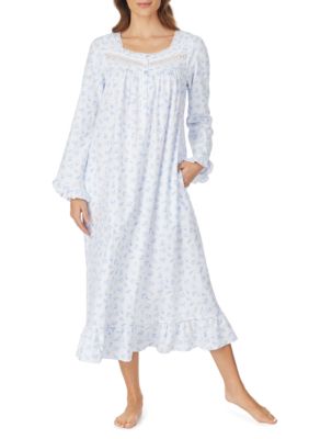 Eileen West Long Sleeve Flannel Ballet Sleep Nightgown | belk