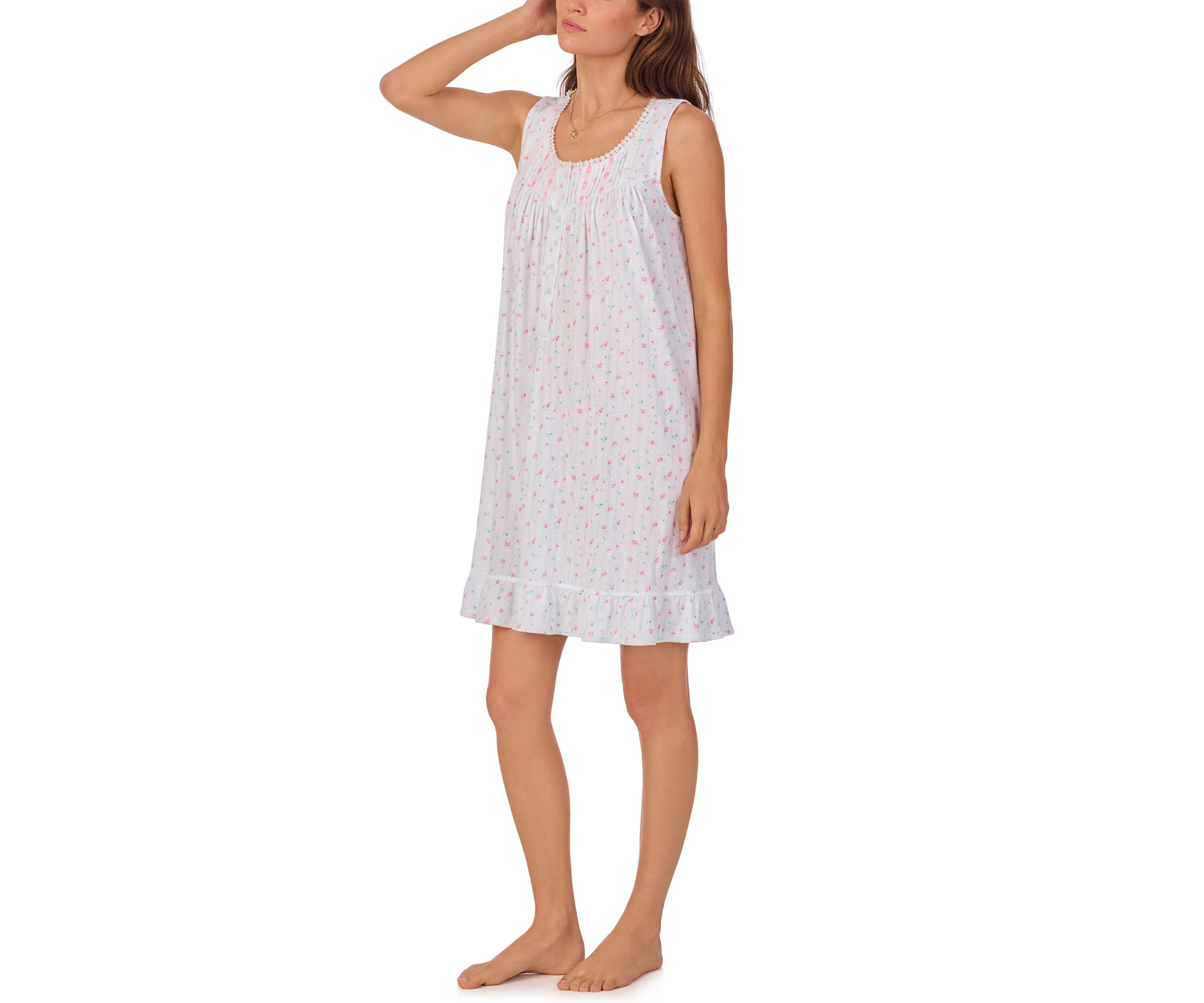 Cotton Pointelle Sleeveless Chemise