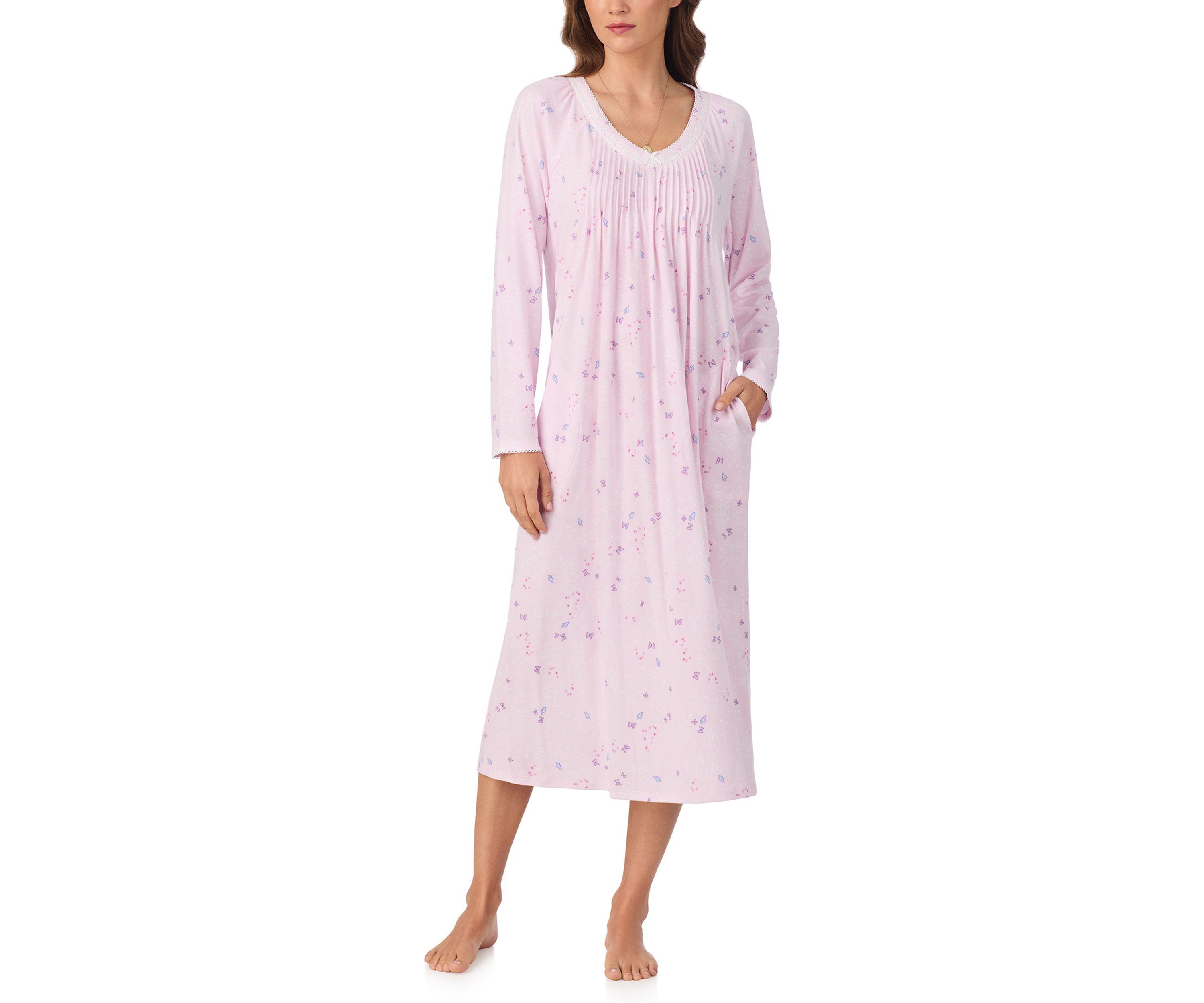 Long Cotton Blend Nightgown 