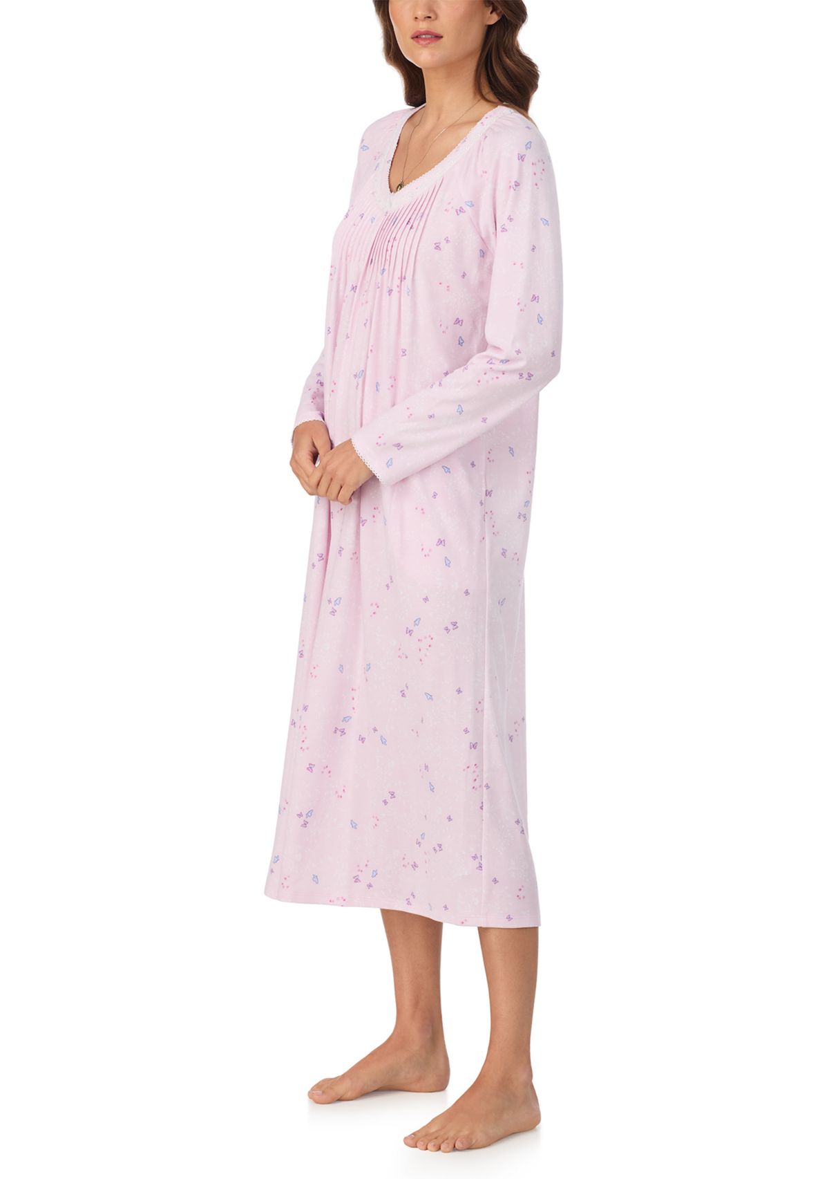 Long Cotton Blend Nightgown 