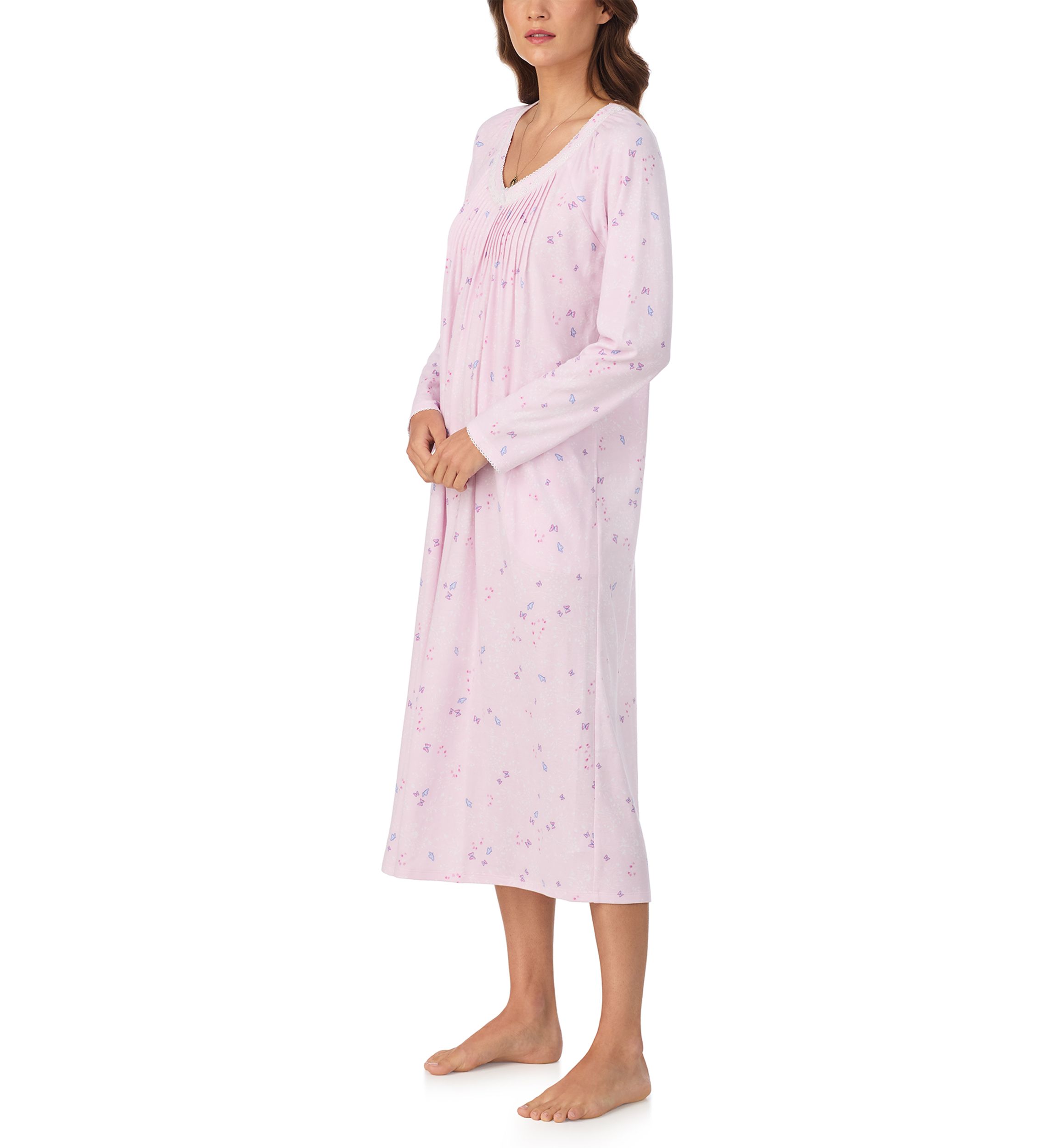 Long Cotton Blend Nightgown 