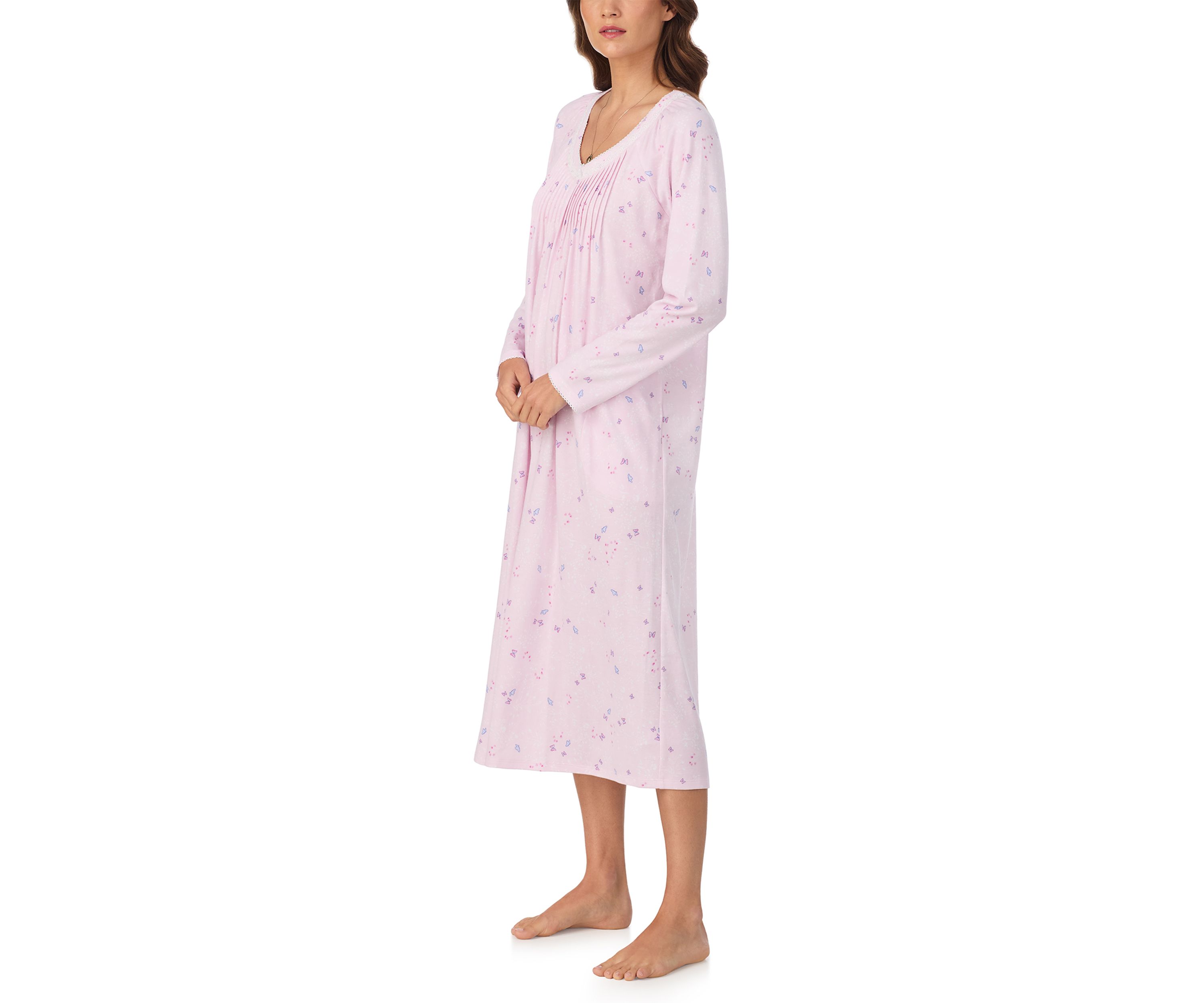 Long Cotton Blend Nightgown 