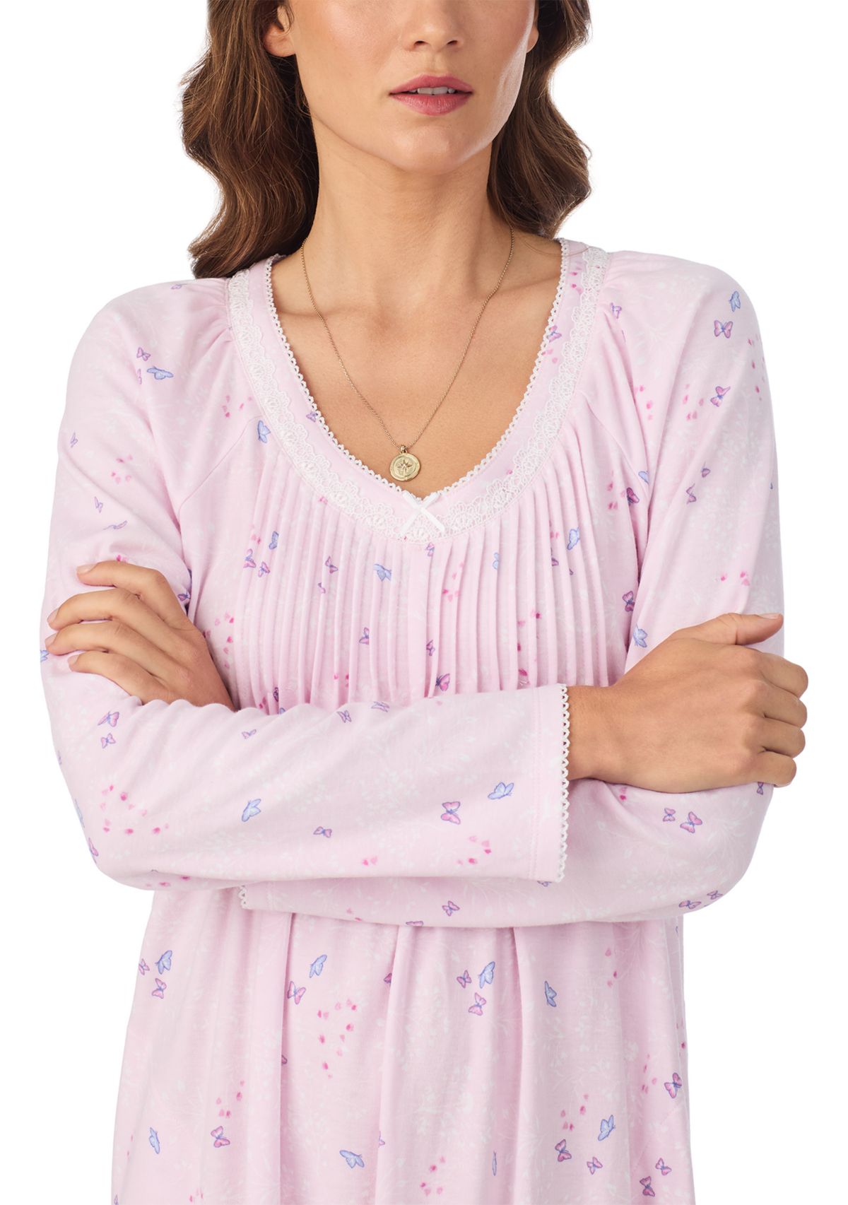 Long Cotton Blend Nightgown 