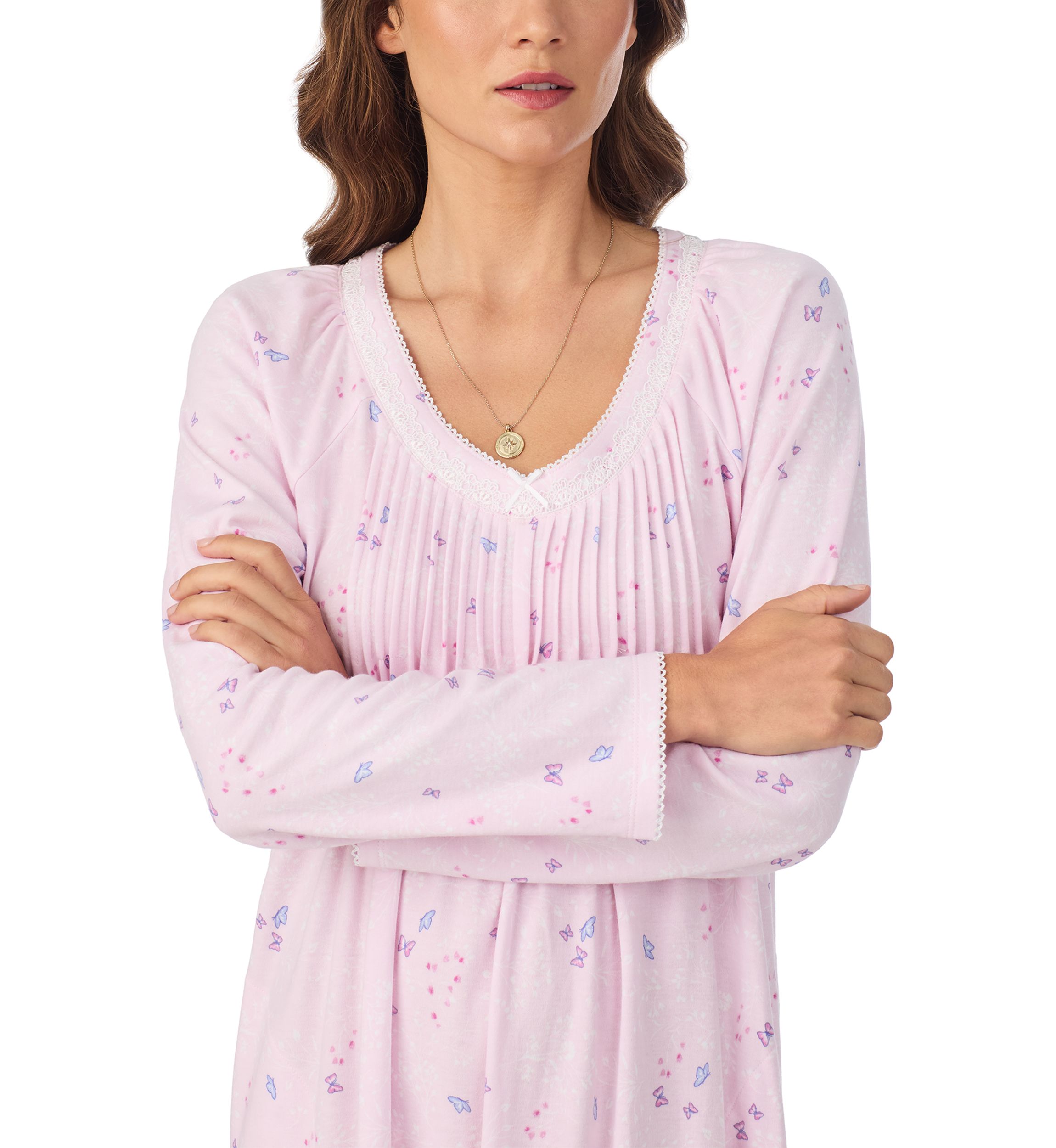 Long Cotton Blend Nightgown 