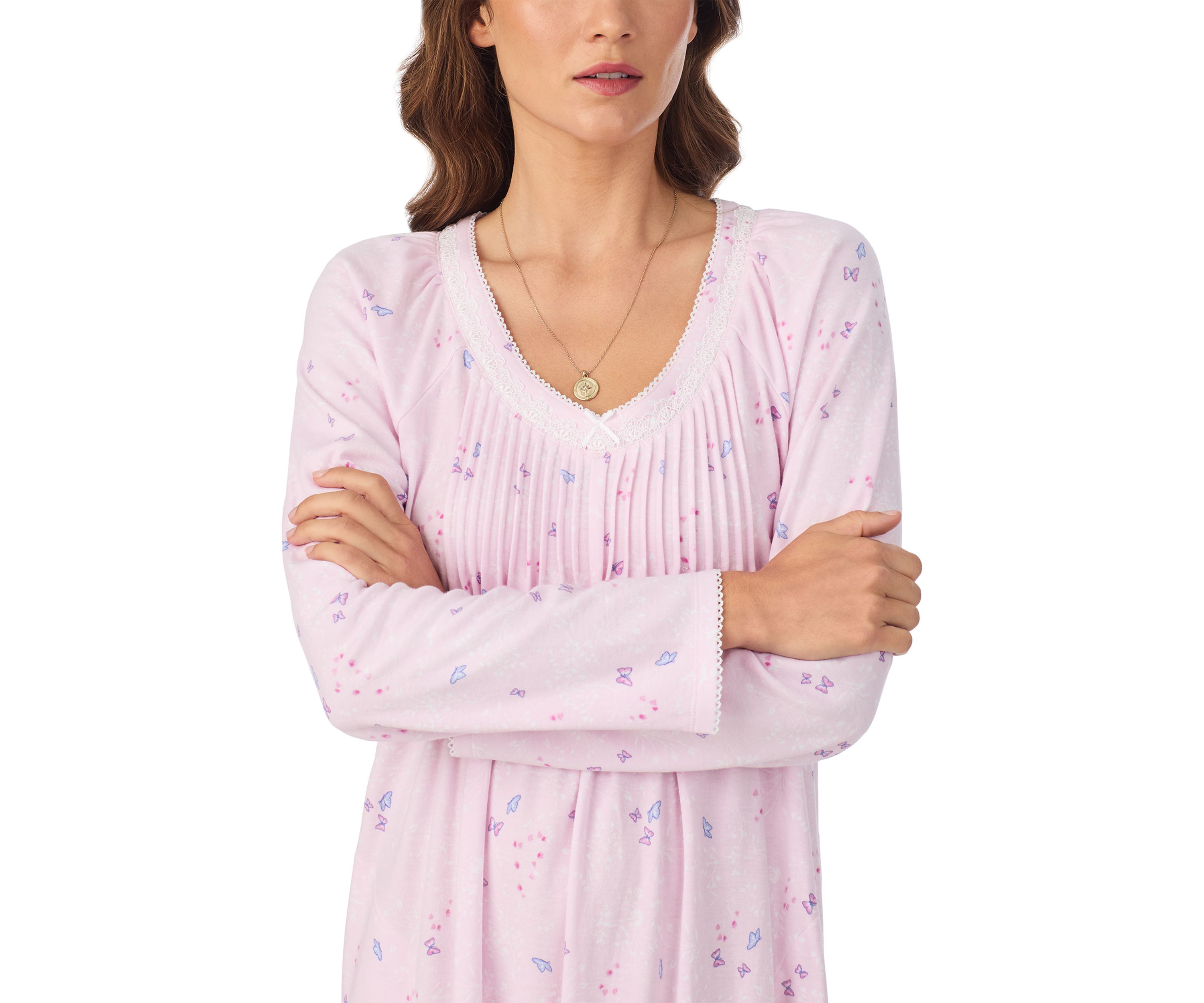 Long Cotton Blend Nightgown 