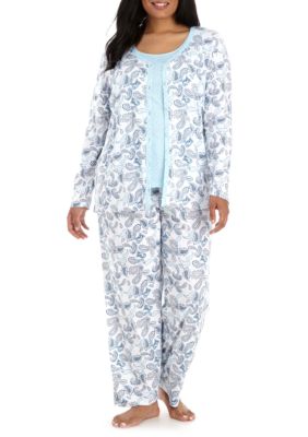 Kim Rogers® Plus Size 3-Piece Cardigan Pajama Set | belk