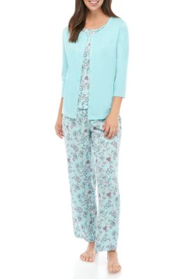 Kim Rogers 3 Piece Pajama Set belk