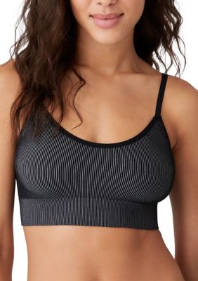 b.tempt'd by Wacoal Women's Comfort Intended Rib Bralette, Peppercorn,  Medium at  Women's Clothing store