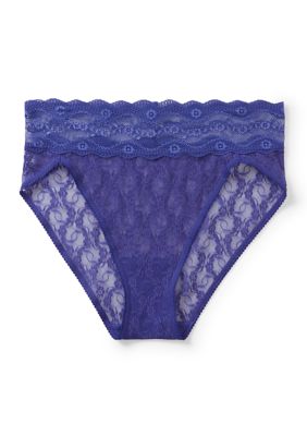 b.tempt'd by Wacoal Women's Lace Kiss Hi Leg Brief, Blue, XL