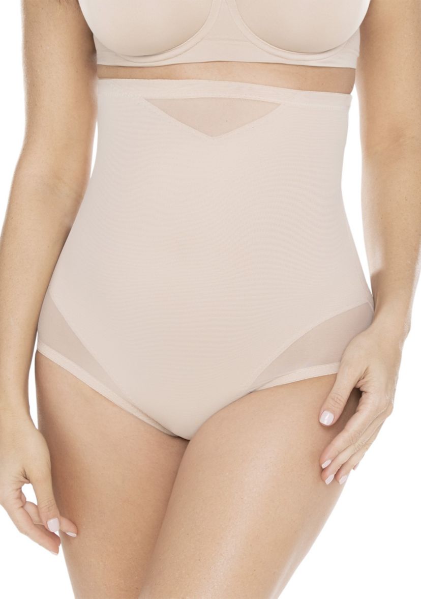 Extra Firm High Waist Brief with Sheer Trim - 2785