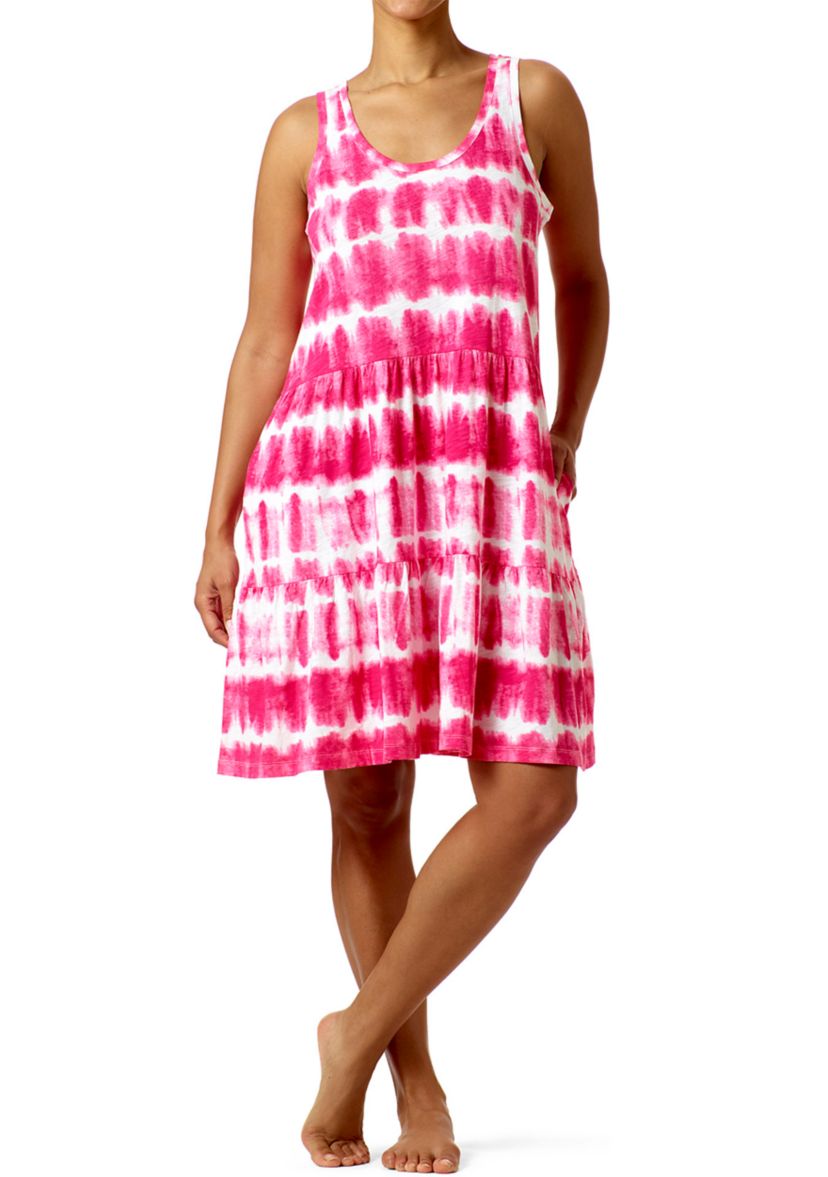 Slub Tiered Midi Length Lounge Dress