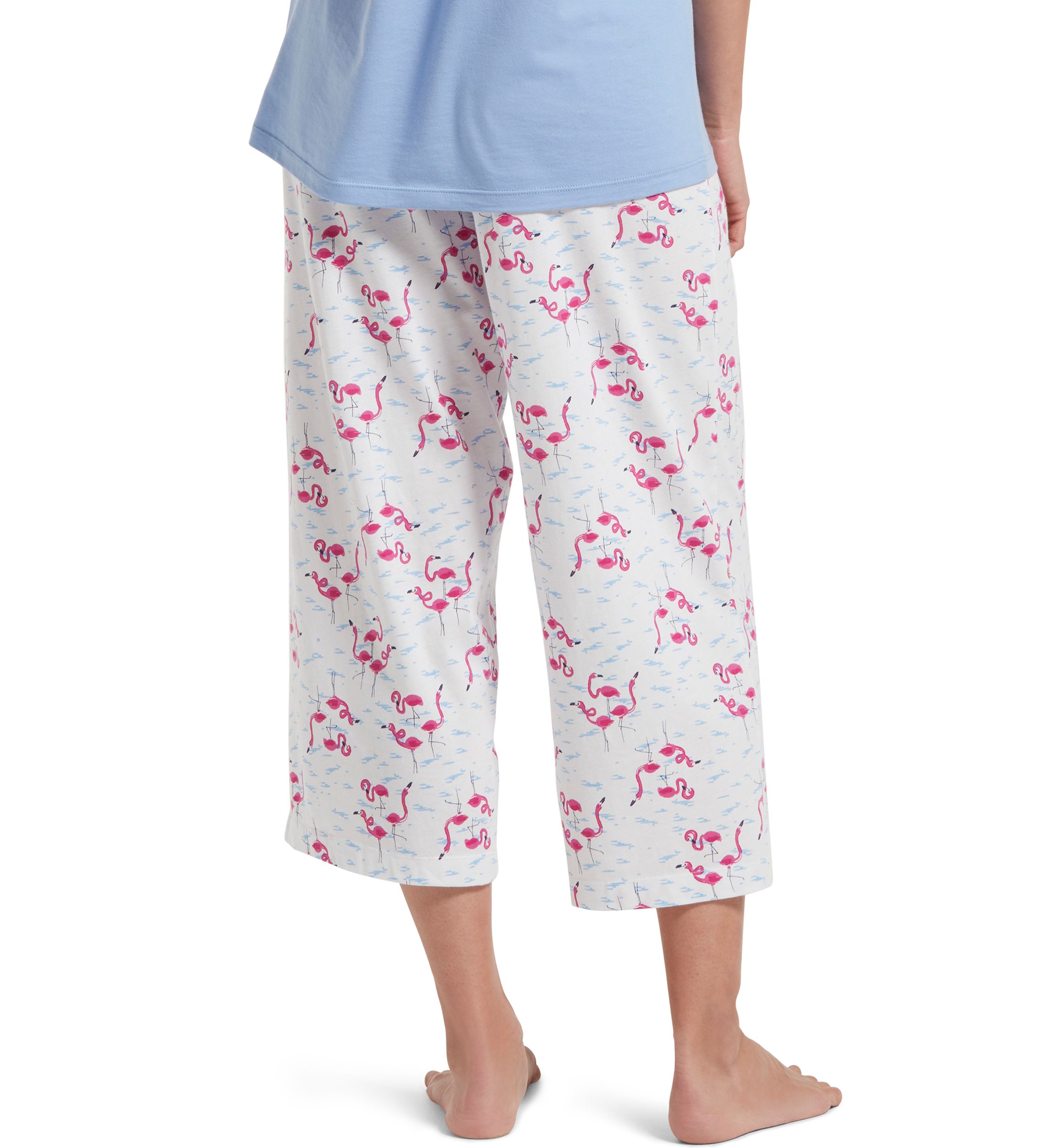 Womens Sleepwell Printed Knit Capri Pajama Pants Made with Temperature Regulating Technology