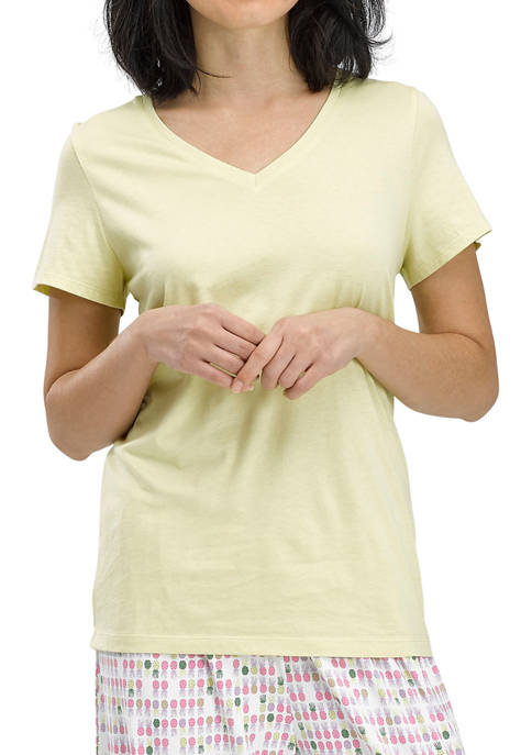 HUE® Short Sleeve V-Neck Sleep T-Shirt