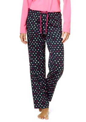 Buy Active Club 2-Pack Women Pajama Pants - Brushed Cotton Flannel  Sleepwear Bottoms, Red & Pink Black, XX-Large at