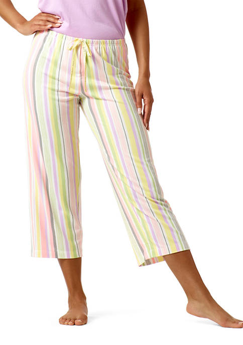 HUE® Day Stripe Modern Classic Pajama Capris